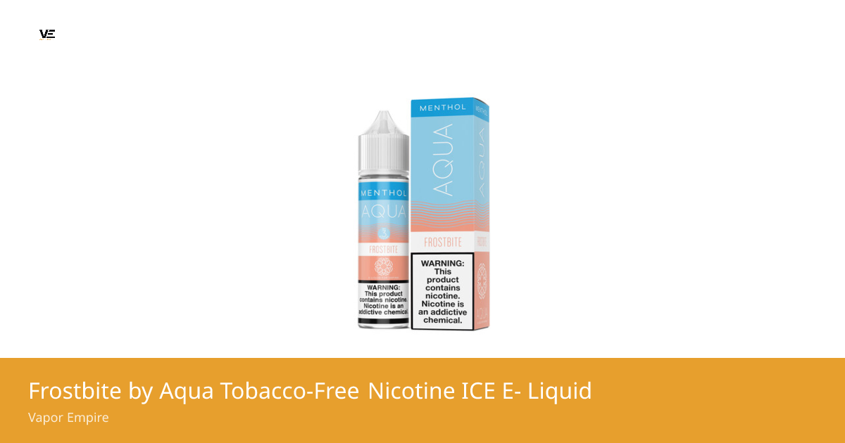 Frostbite by Aqua Tobacco-Free Nicotine ICE E- Liquid